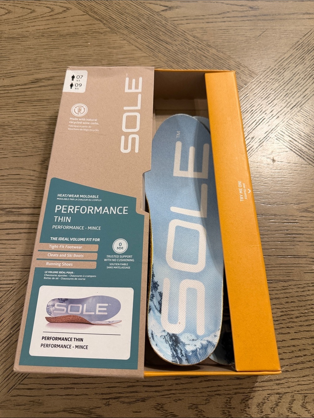 SOLE Active Medium Insoles – Orthotic Arch Support Inserts M7 W9